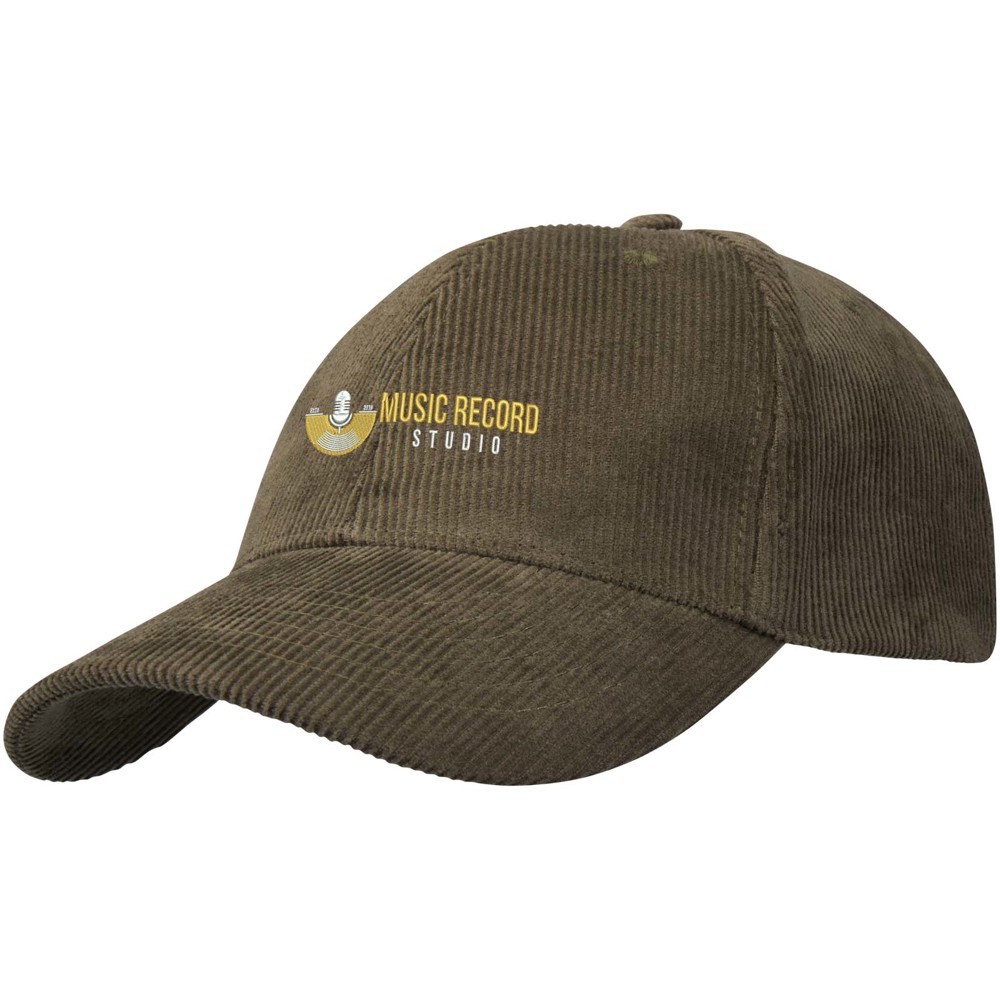 Hutton 6 panel 280 g/m² recycled corduroy cap