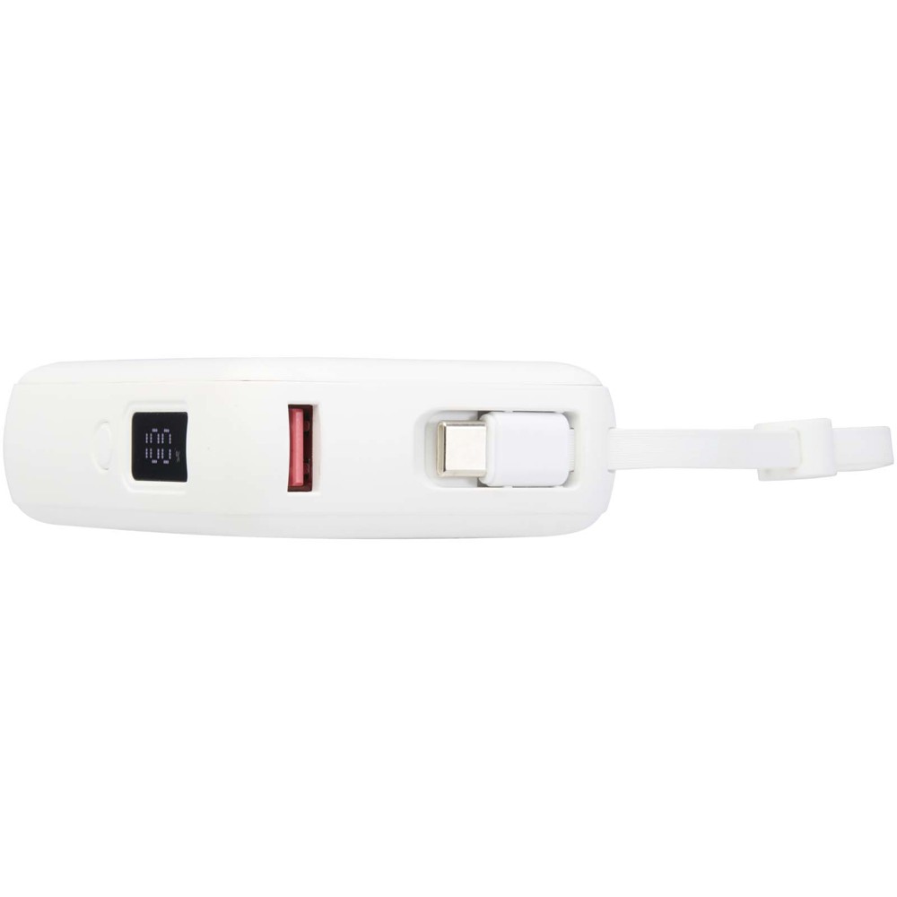 Acrux 10.000 mAh 35W tablet power bank with built in Type-C cable - made from recycled plastic