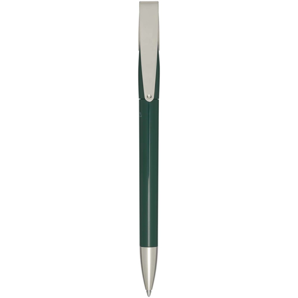Ana recycled plastic ballpoint pen (blue ink) - Forest green
