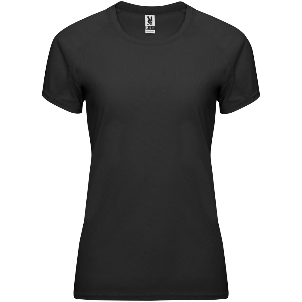Bahrain 135 g/m2 short sleeve women's sports t-shirt - Black