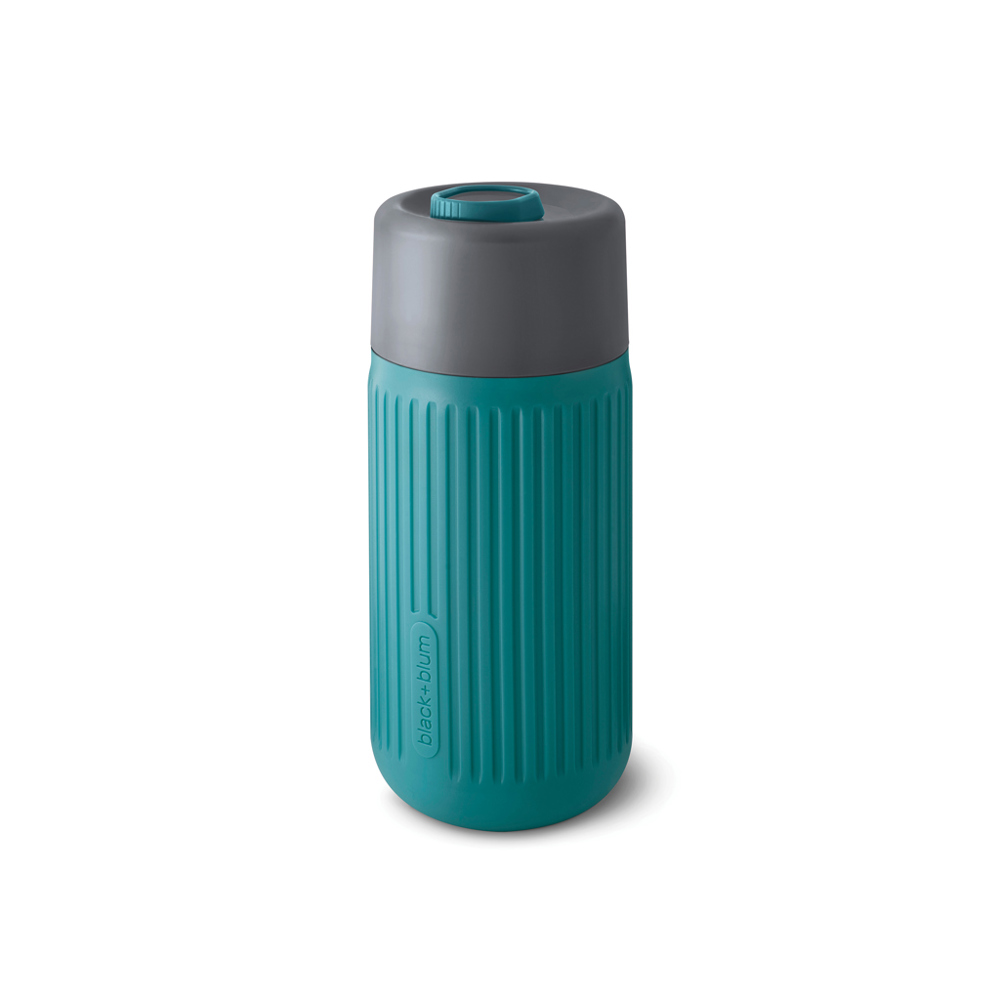 Black+Blum Glass Travel Cup 340ML - turquoise (± PMS 315U)