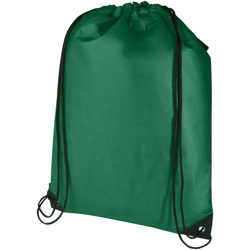 Evergreen GRS recycled non-woven drawstring bag 5L - green