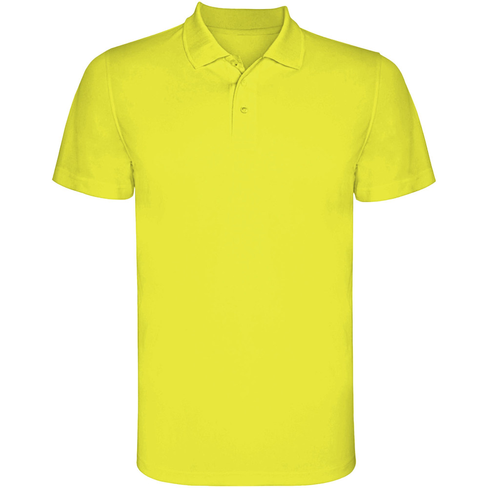 Monzha 150 g/m² short sleeve men's sports polo - Fluor Yellow