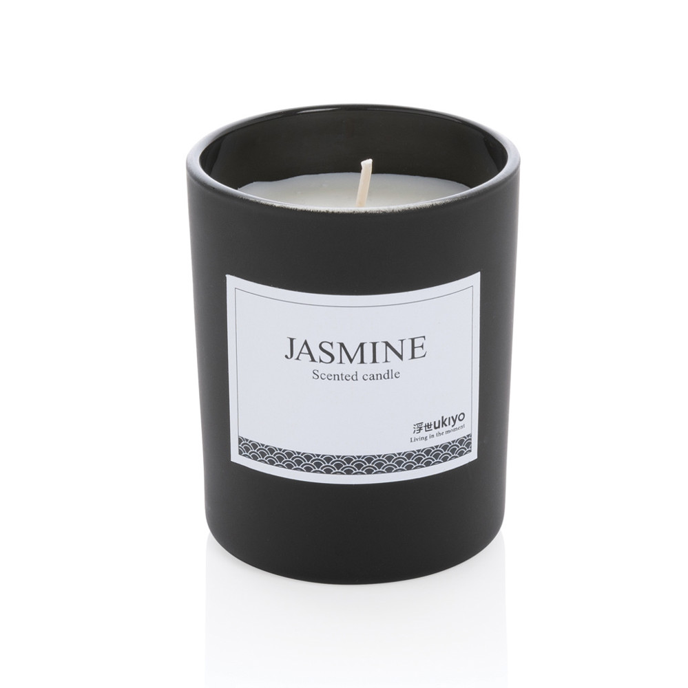 Ukiyo small scented candle in glass - black (± PMS Black)