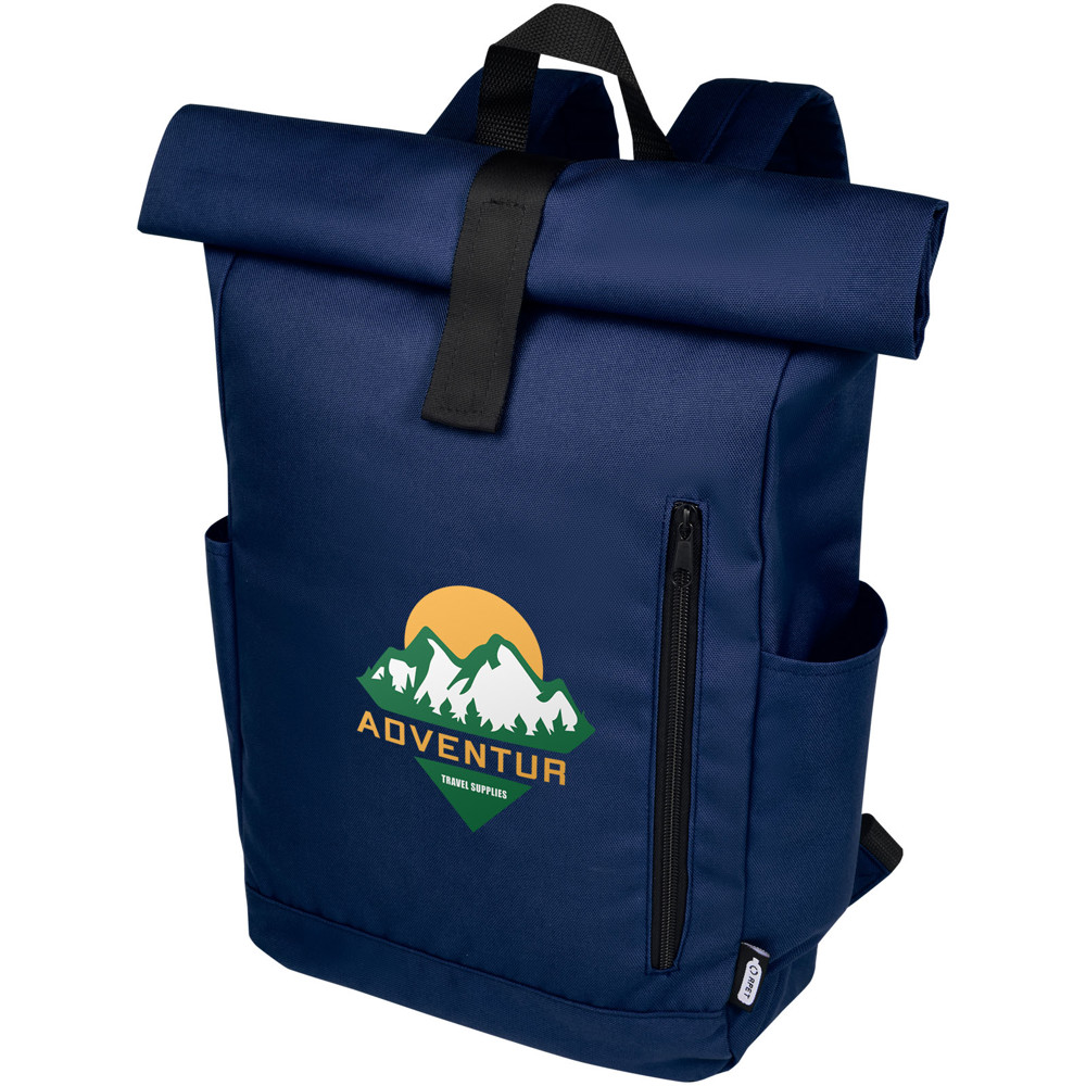 Byron 15.6" GRS RPET roll-top backpack 18L