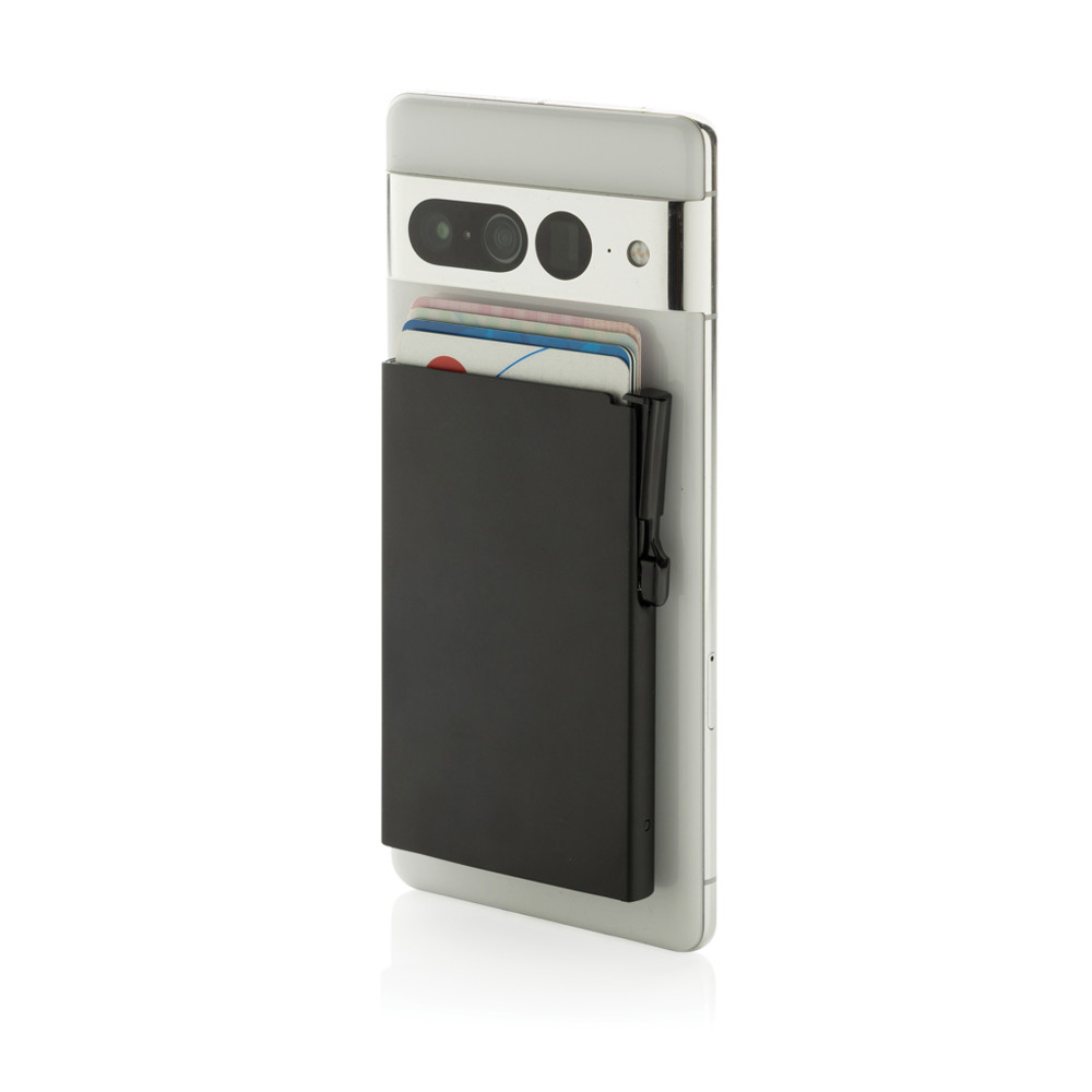 Standard aluminium RFID magnetic phone cardholder