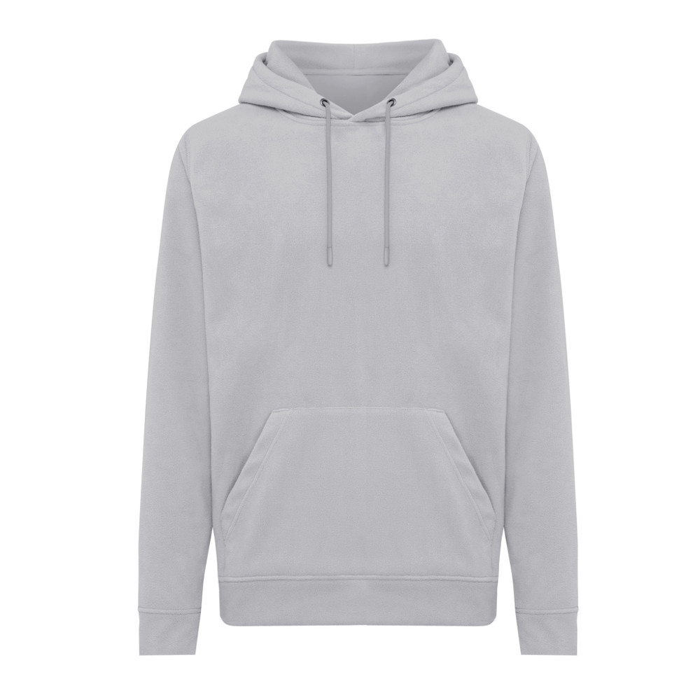 IQONIQ Trivor recycled polyester microfleece hoodie - storm grey (± PMS 16-3916 TCX)