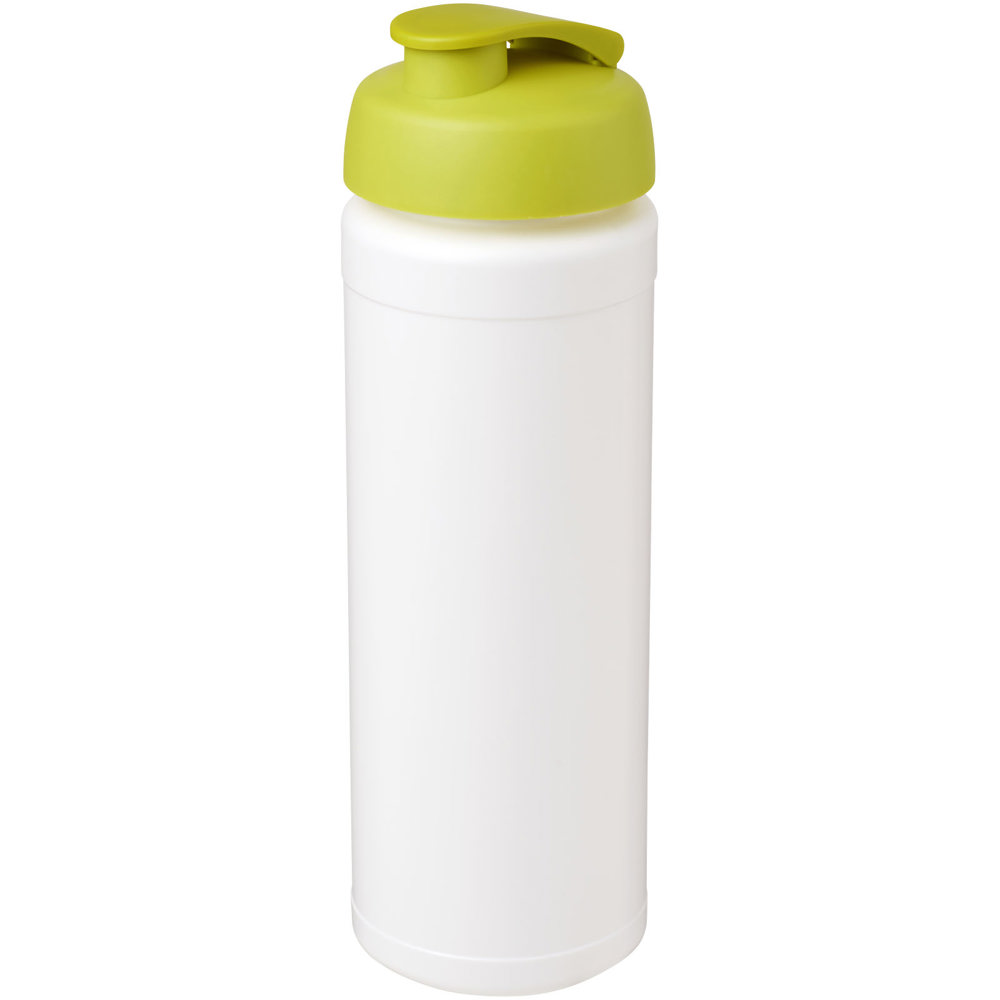 Baseline® Plus grip 750 ml flip lid sport bottle - White, Lime