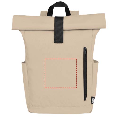 Byron 15.6" GRS RPET roll-top backpack 18L