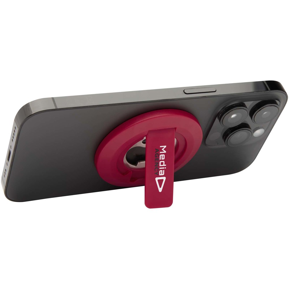 Ain recycled plastic magnetic phone stand with bottle opener 