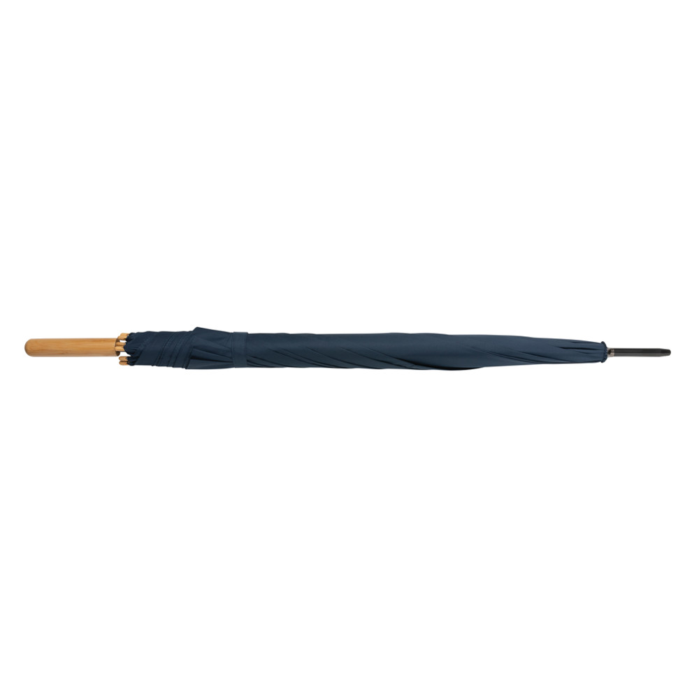 27" Impact AWARE™ RPET 190T auto open bamboo umbrella