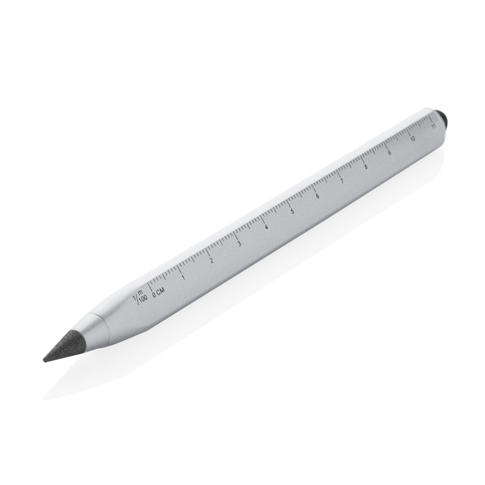 Eon RCS recycled aluminium infinity multitasking pen - silver (± PMS 428)