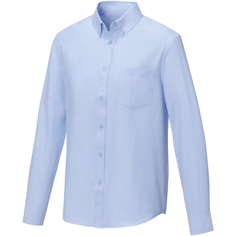 Pollux 130 g/m2 long sleeve men's shirt - Light blue