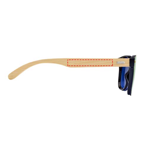 Tan sunglasses with bamboo temples