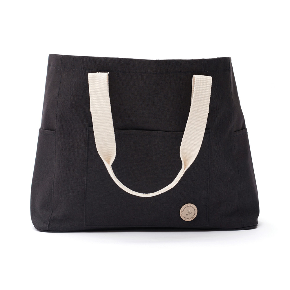 VINGA Sortino beach bag - black (± PMS 19-0405)