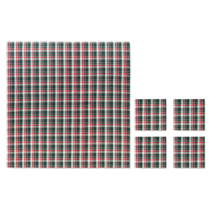 SANTABLE - Chequer cotton tablecloth set