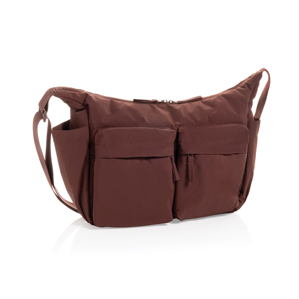 KENTO URBAN RCS recycled nylon padded crossover bag - burgundy (± PMS burgundy)