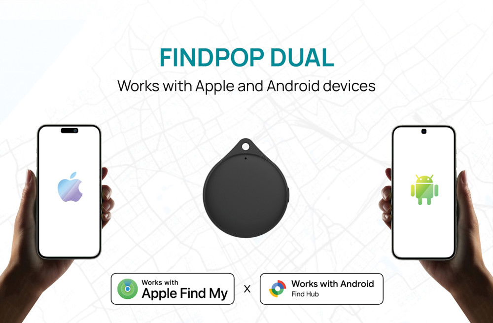 Findpop Dual RCS recycled plastic item finder IPX5