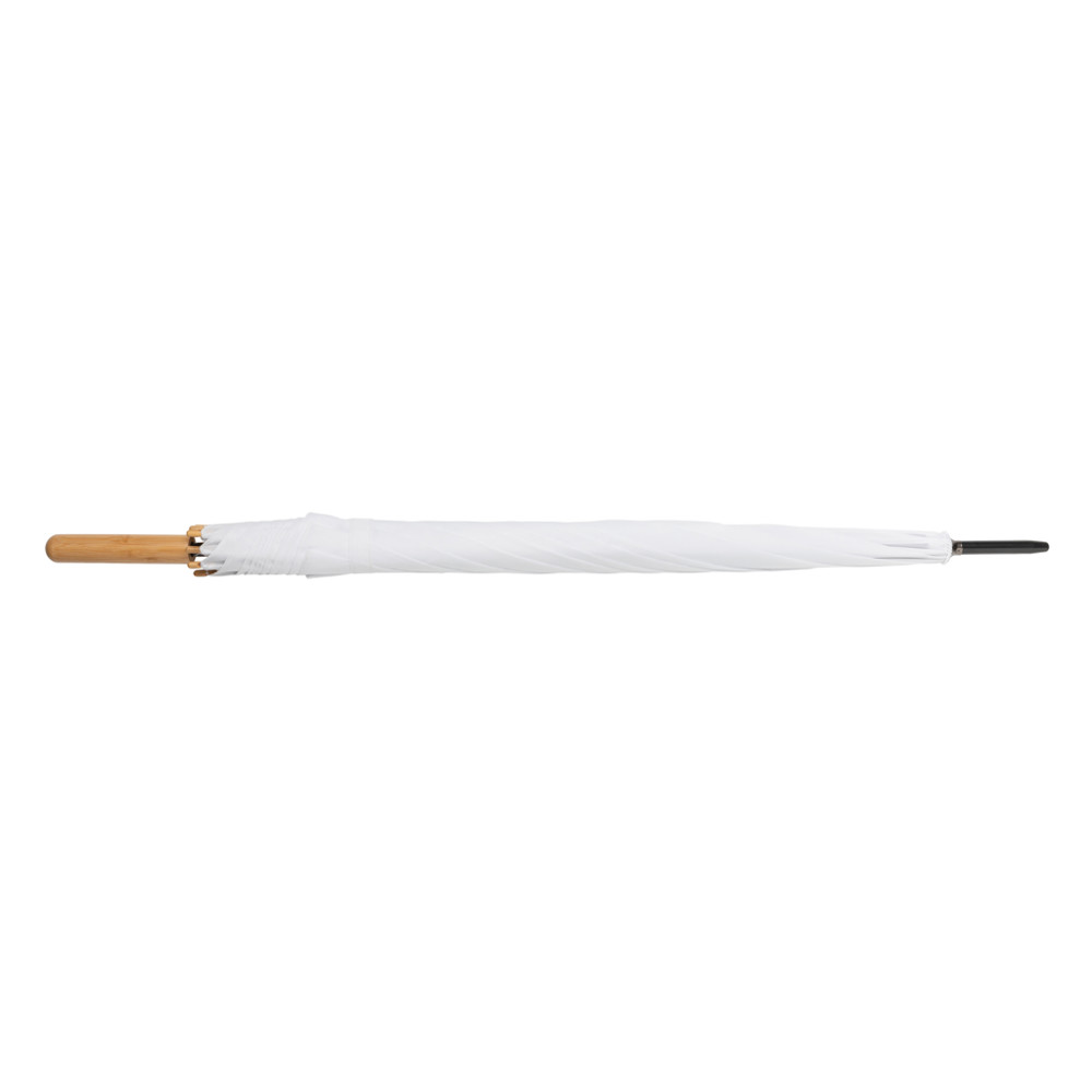 27" Impact AWARE™ RPET 190T auto open bamboo umbrella