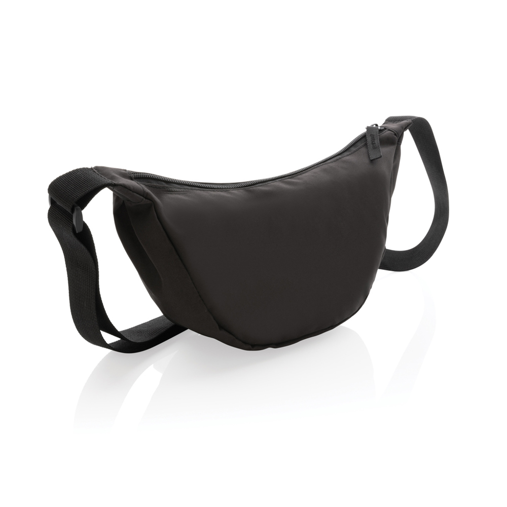 Crescent AWARE™ RPET half moon sling bag - black (± PMS Black)