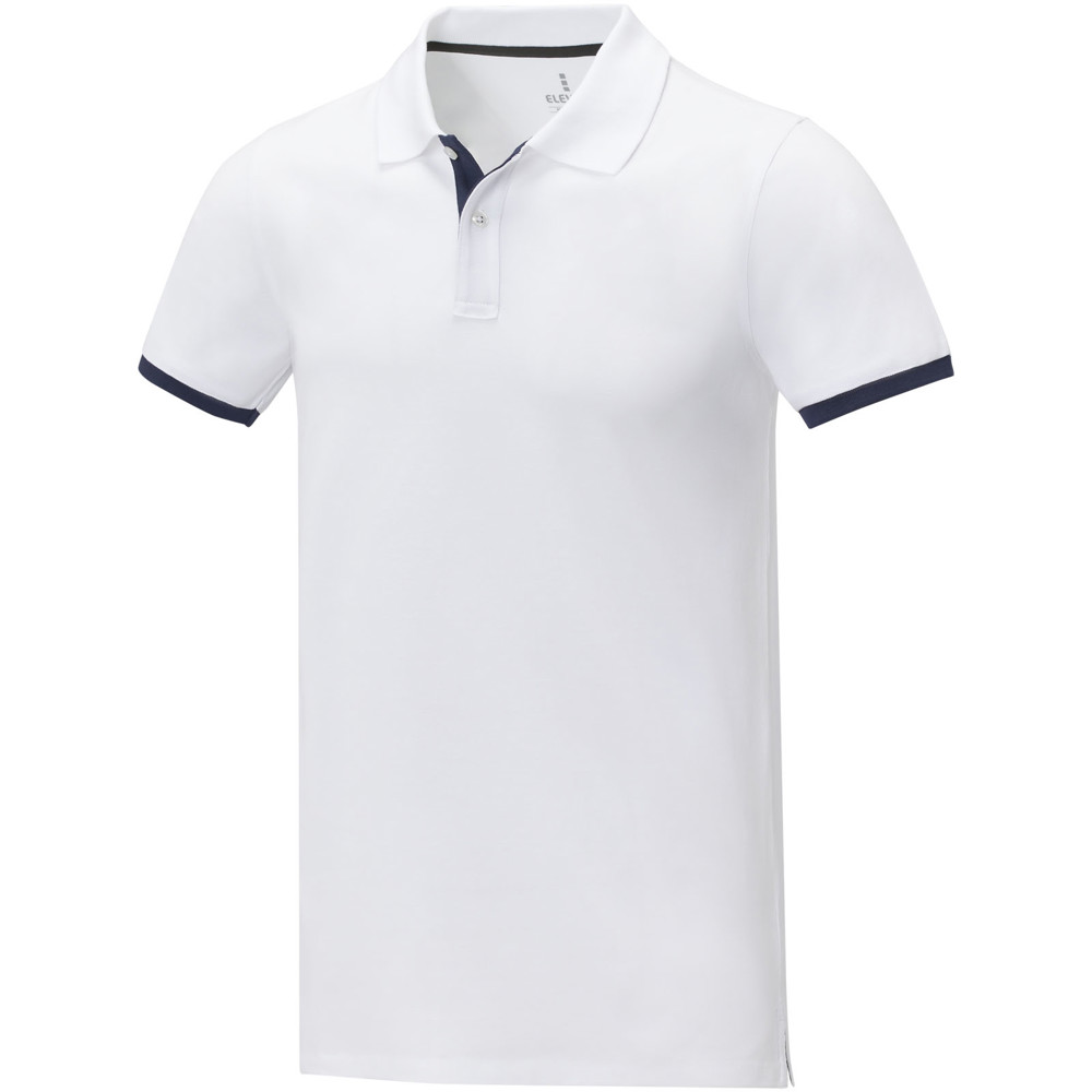 Morgan 200 g/m2 short sleeve men's duotone polo - White