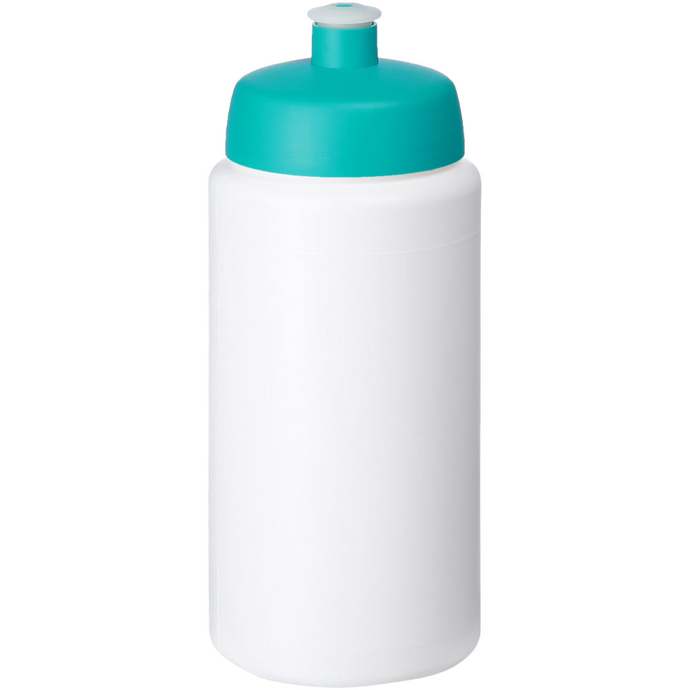 Baseline® Plus grip 500 ml sports lid sport bottle - White, Aqua