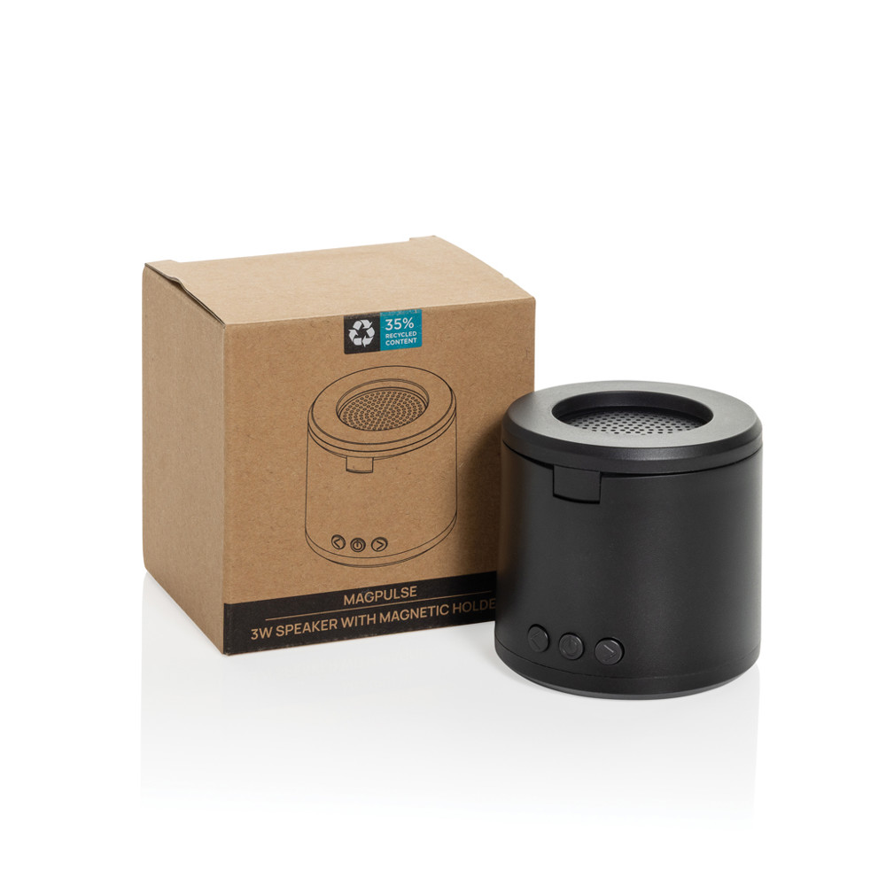 Magpulse RCS recycled plastic 3W speaker w/magnetic holder