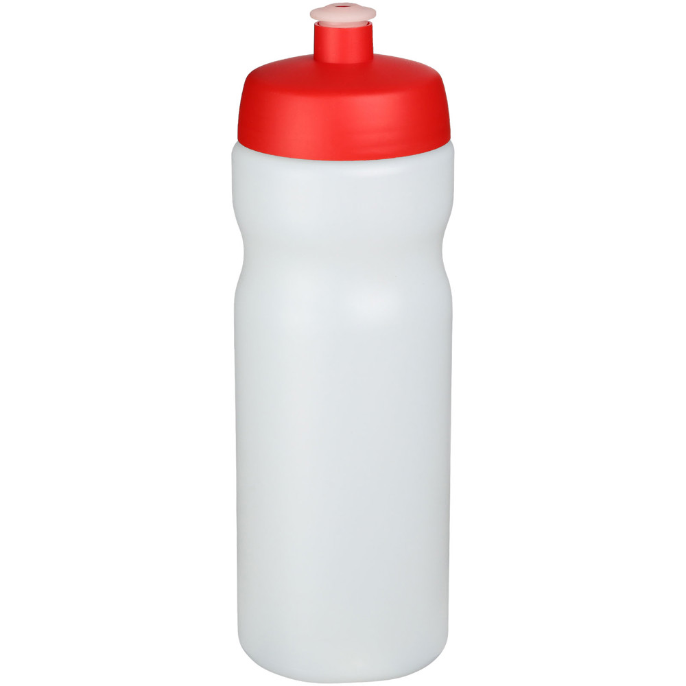 Baseline® Plus 650 ml bottle with sports lid - Red, Transparent white