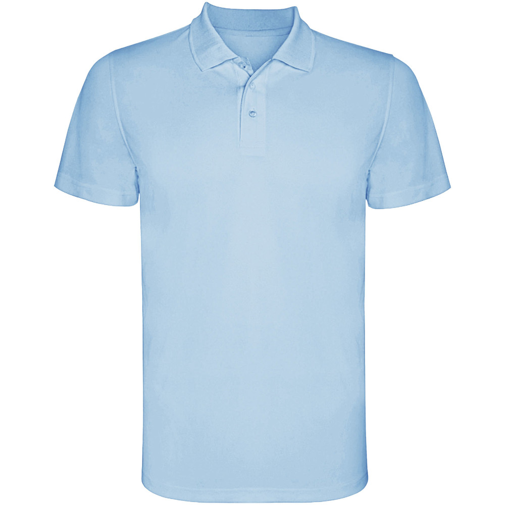 Monzha 150 g/m² short sleeve men's sports polo - Sky blue