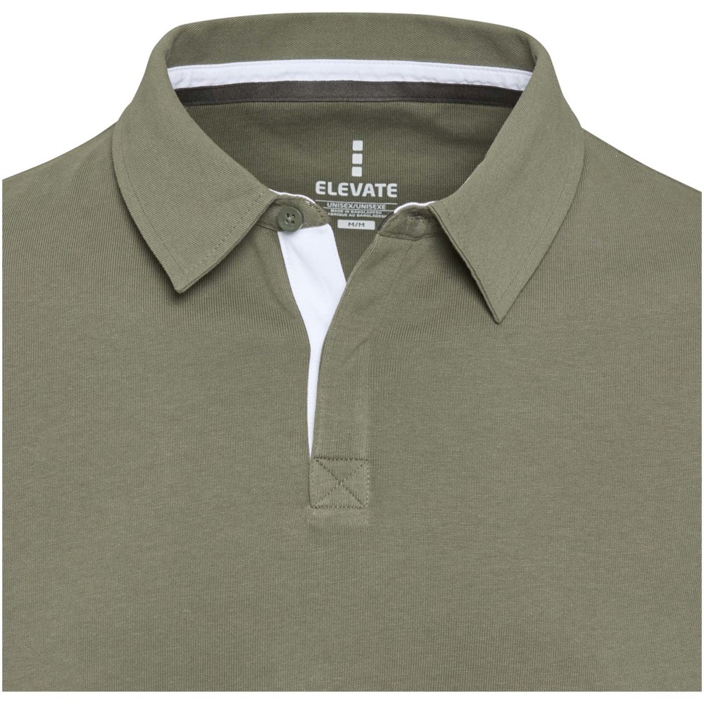 Clyde unisex organic rugby polo sweatshirt