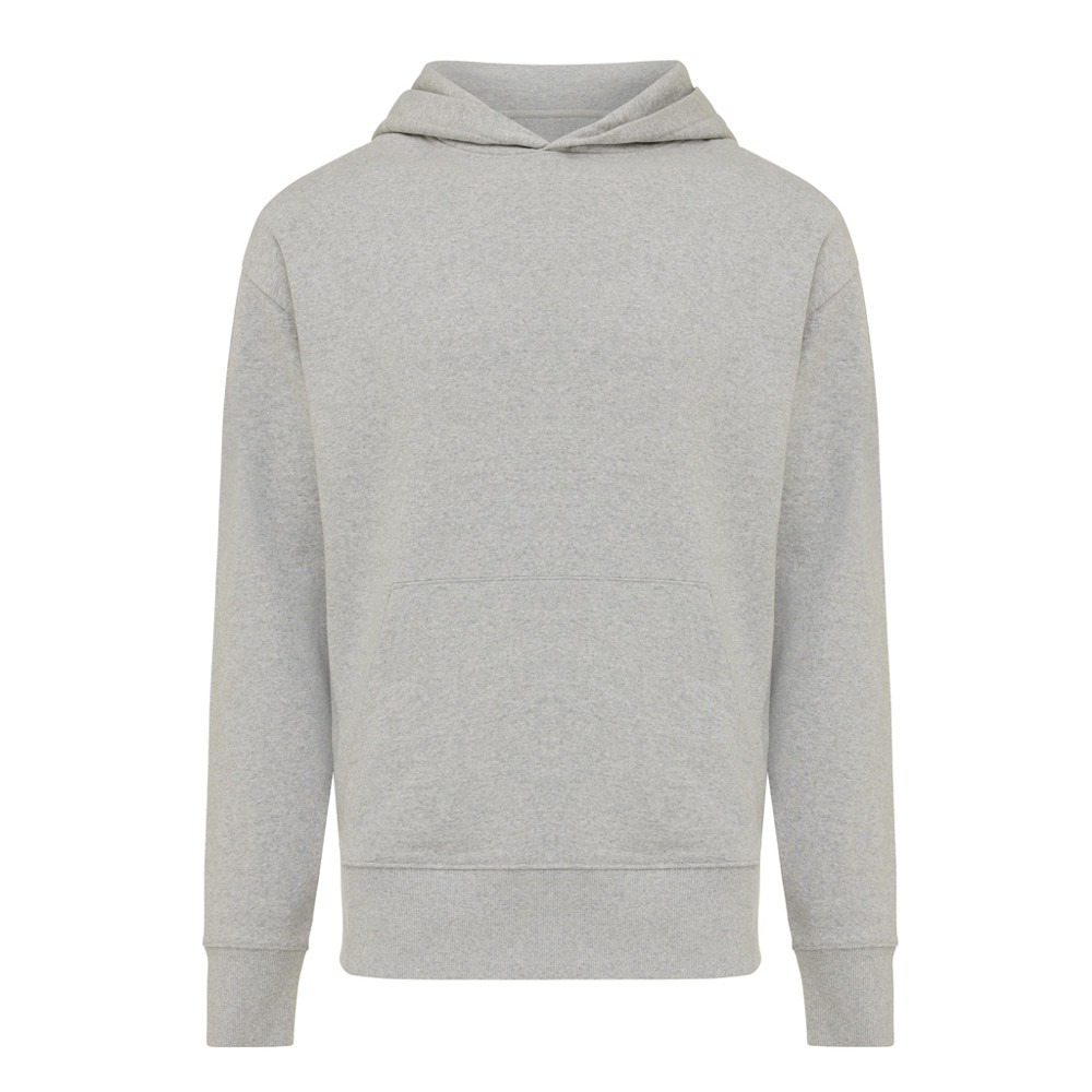 IQONIQ Yoho recycled cotton relaxed hoodie - heather grey (± PMS heather grey)