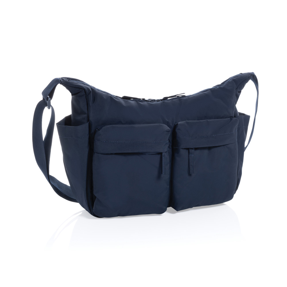 KENTO URBAN RCS recycled nylon padded crossover bag - navy (± PMS navy)