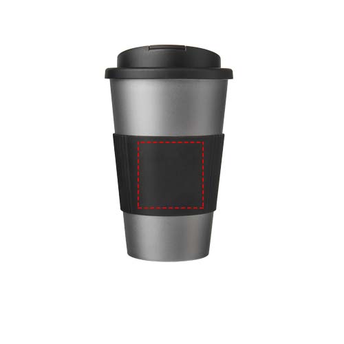 Americano® 350 ml tumbler with grip & spill-proof lid