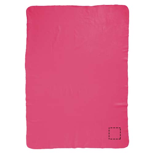 Huggy fleece plaid blanket with carry pouch 150x120 cm