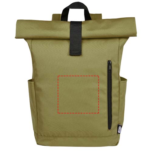 Byron 15.6" GRS RPET roll-top backpack 18L