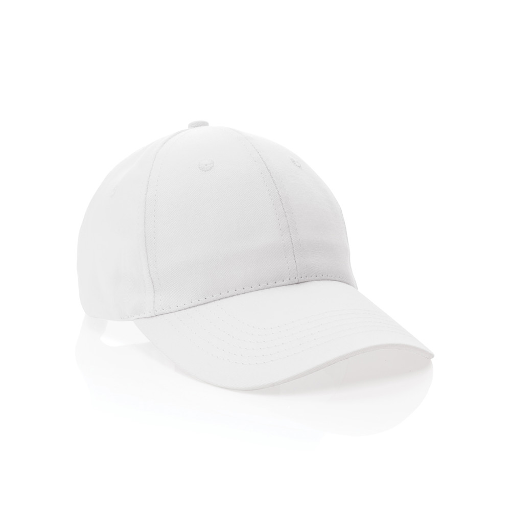 Impact 6 panel 190gr Recycled cotton cap with AWARE™ tracer - white (± PMS White)