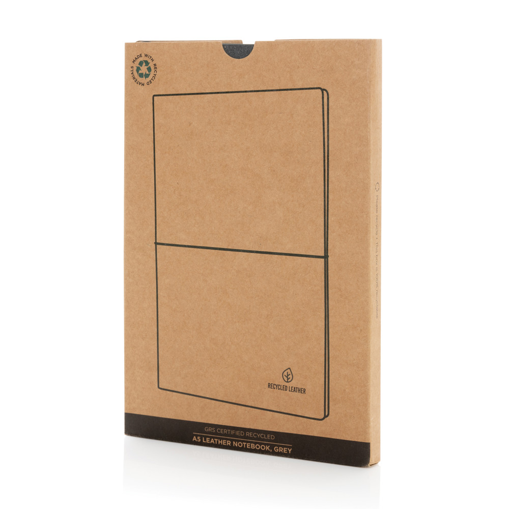 A5 GRS recycled leather notebook