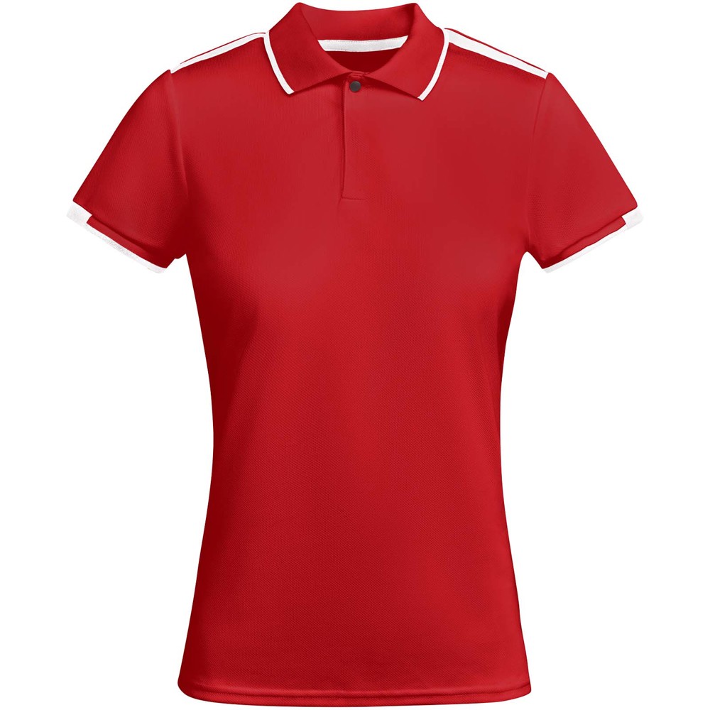 Tamil 150 g/m² short sleeve women's sports polo - Red, White