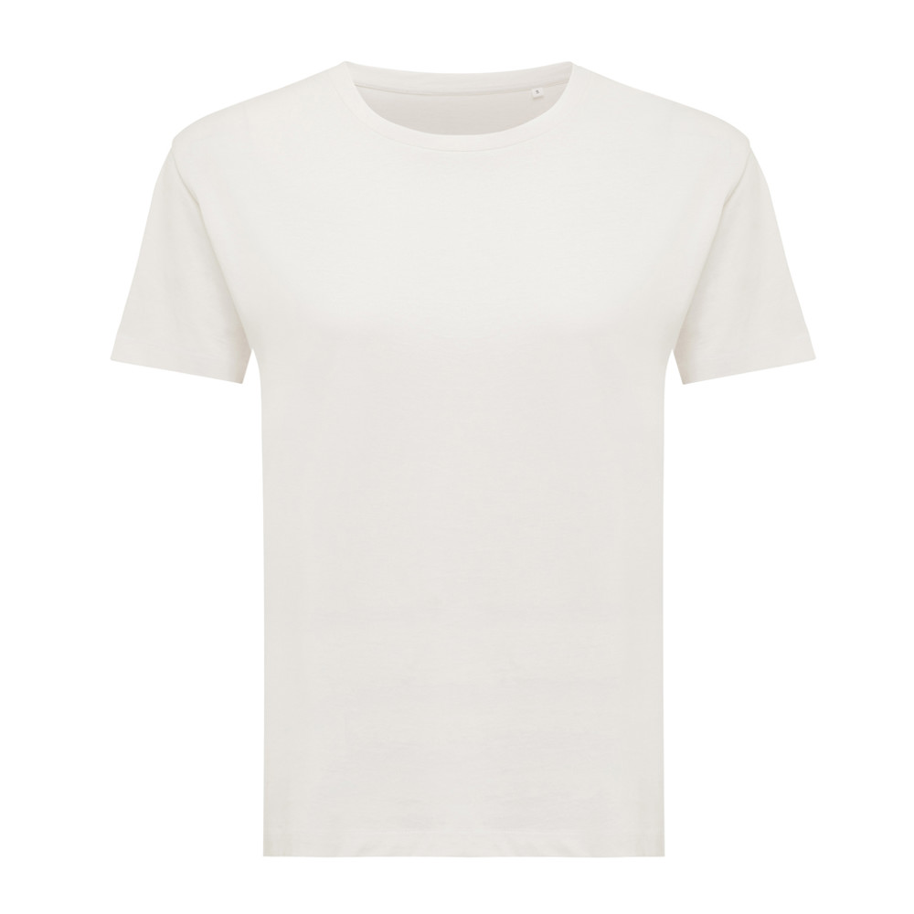 IQONIQ Yala women lightweight recycled cotton t-shirt - ivory white (± PMS 12-2103 TCX)