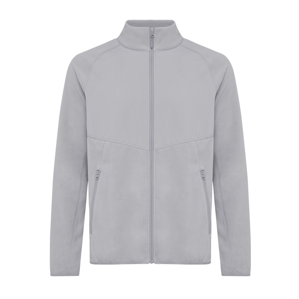 IQONIQ Talung recycled polyester microfleece zip through - storm grey (± PMS 16-3916 TCX)