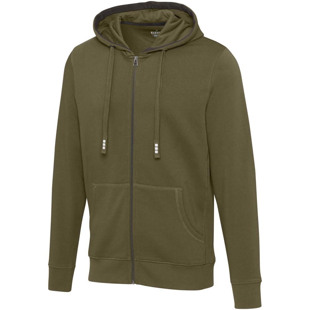 Arora 300 g/m2 unisex full zip hoodie - Forest green