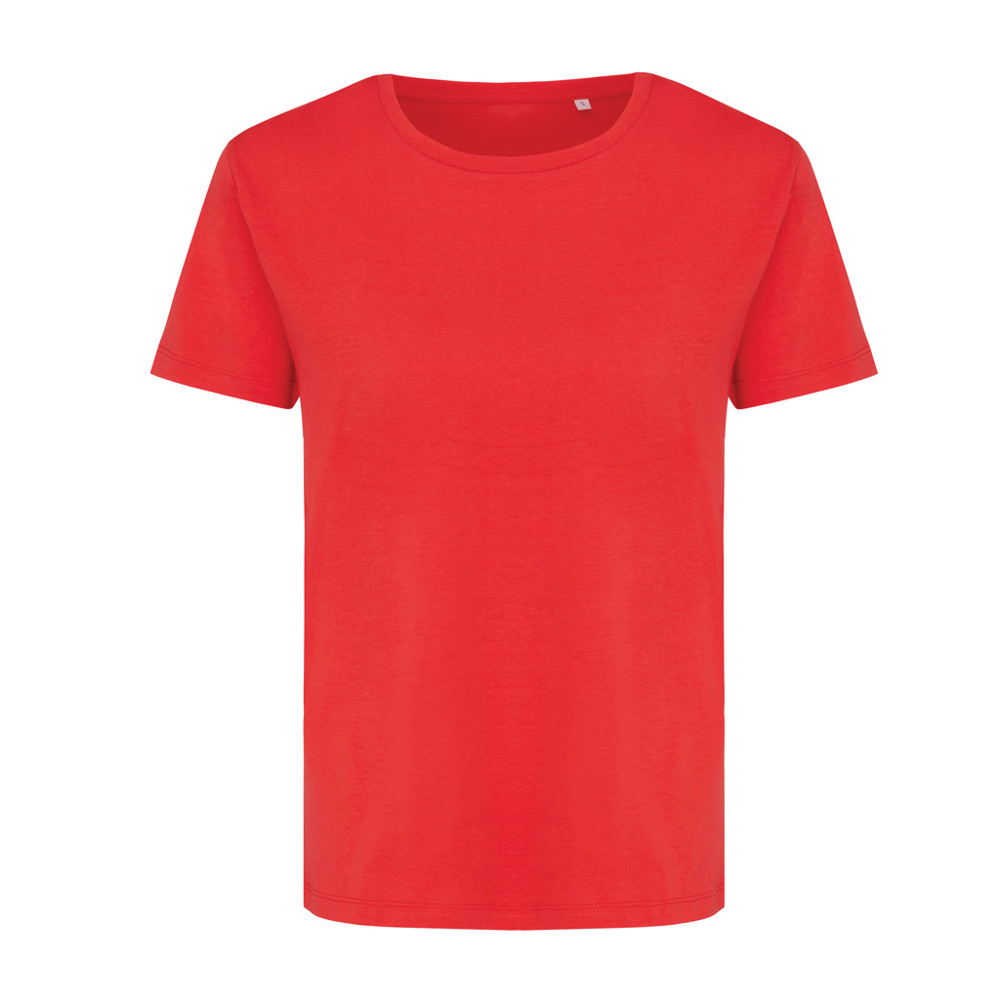 IQONIQ Yala women lightweight recycled cotton t-shirt - luscious red (± PMS 17-1663TCX)