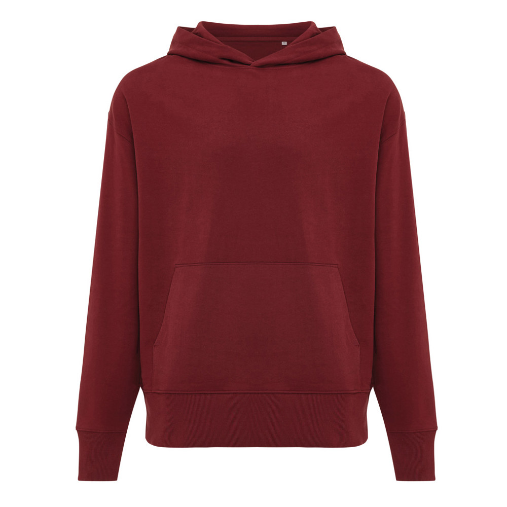 IQONIQ Yoho recycled cotton relaxed hoodie - burgundy (± PMS 19-1724TCX)