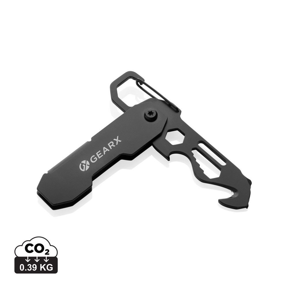 Gear X foldable EDC tool with carabiner and parcel cutter