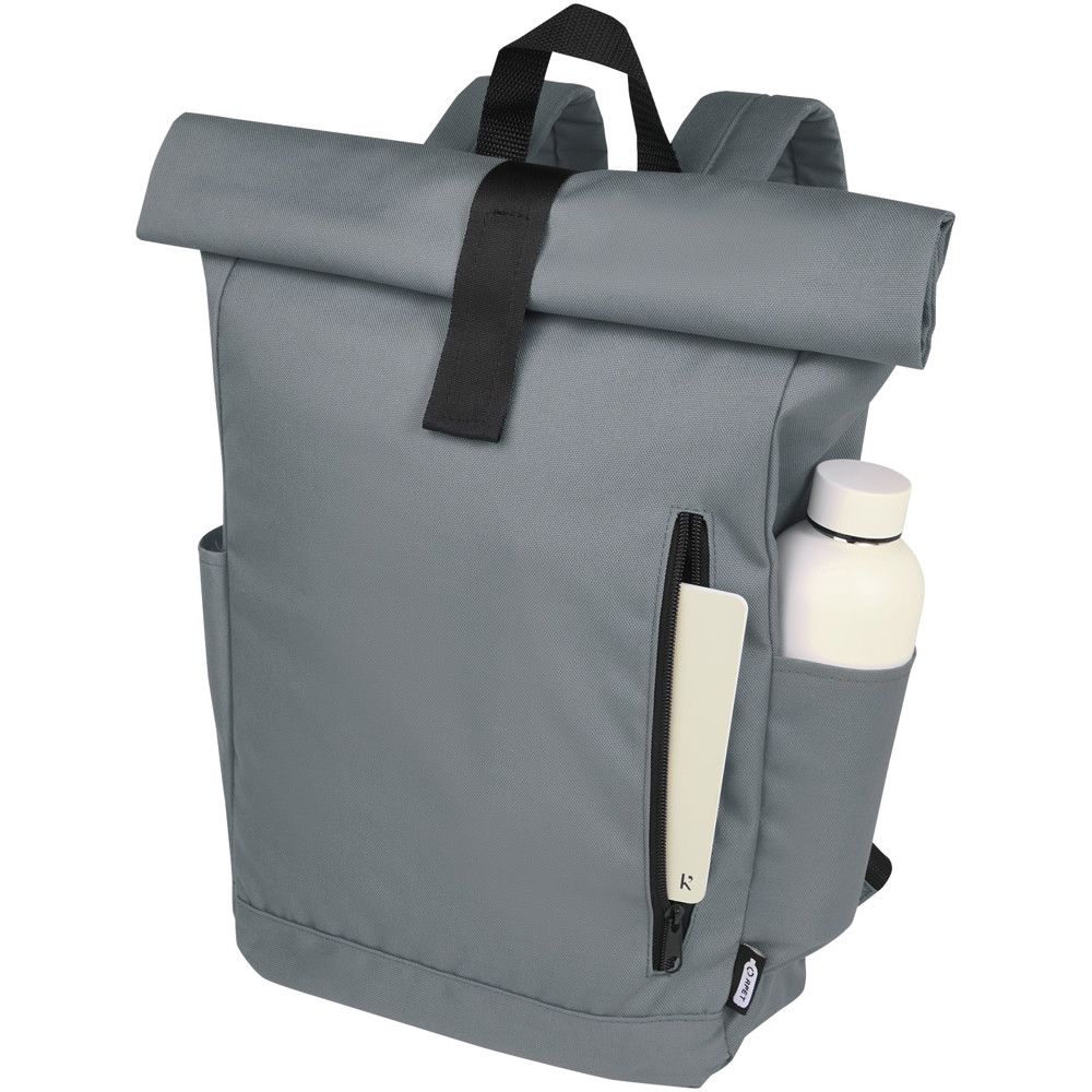 Byron 15.6" GRS RPET roll-top backpack 18L
