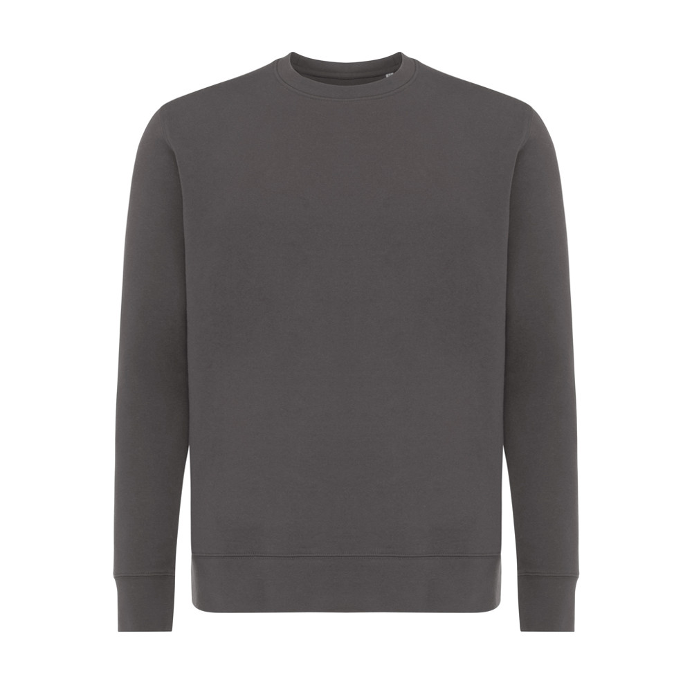 IQONIQ Etosha lightweight recycled cotton crew neck - anthracite (± PMS 19-3900 TCX)