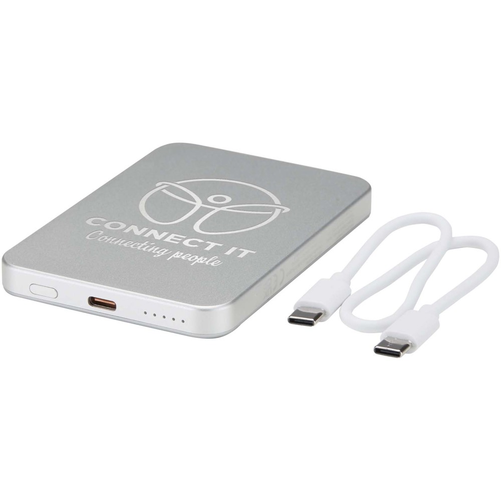 Avis 5000 mAh RCS recycled aluminium magnetic power bank 