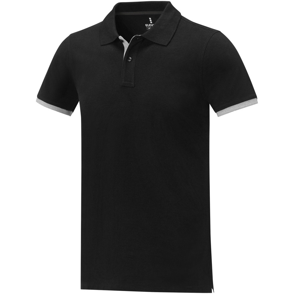 Morgan 200 g/m2 short sleeve men's duotone polo - Black