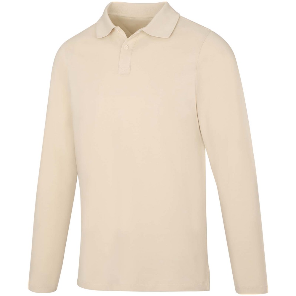 Calgary 180 g/m2 long sleeve men's polo - Sandstone