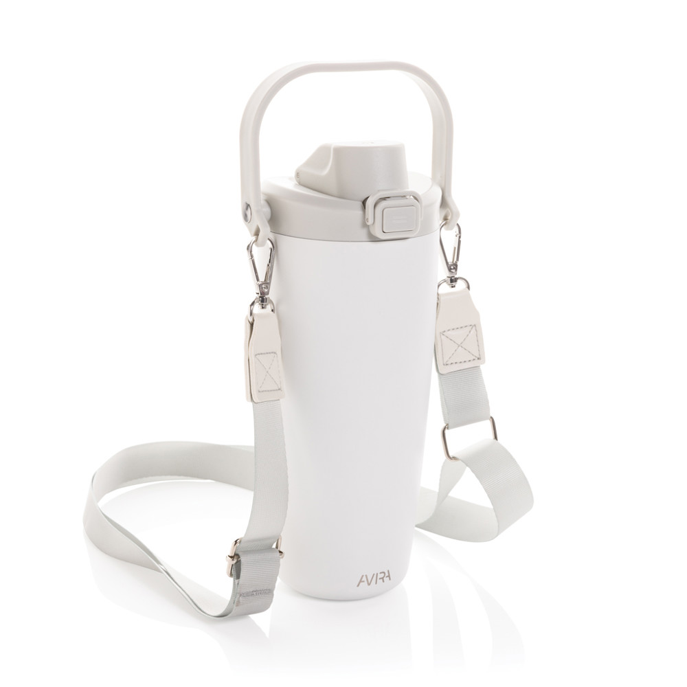 Avira Ayala RCS re-steel duosip lockable crossbody tumbler - white (± PMS White)